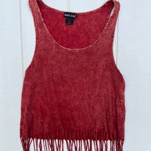 Super fun Fringe Tank Top. Wet Seal. Juniors/woman’s. Summer. Boho. Beach wear.